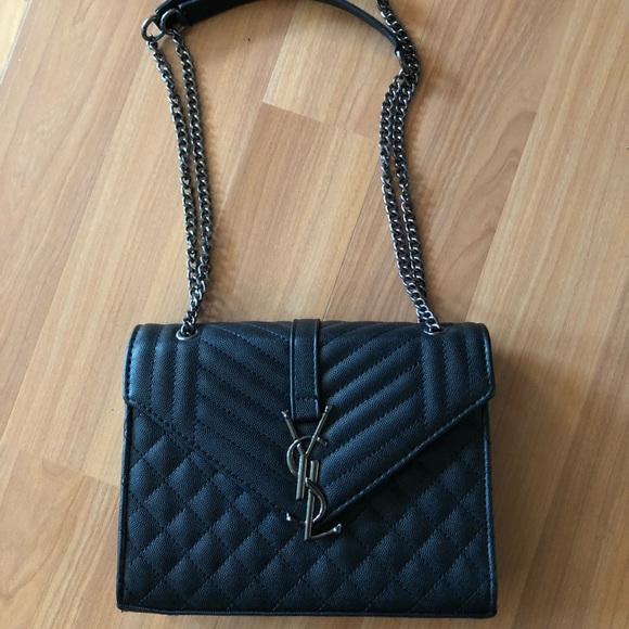 ysl black chain purse